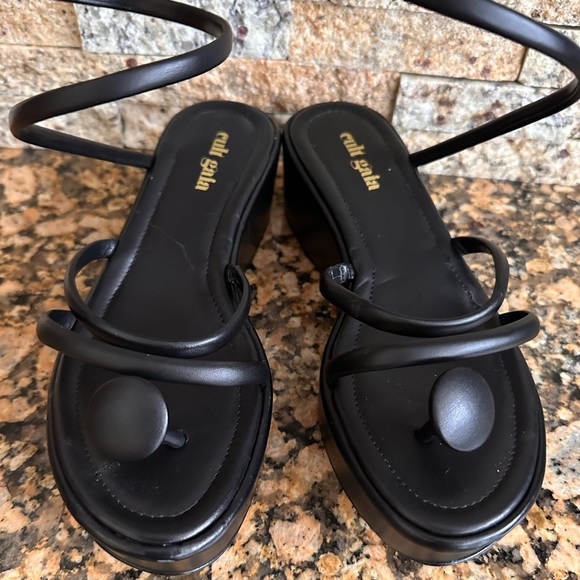 Cult Gaia Alba platform sandal black - Picture 5 of 10
